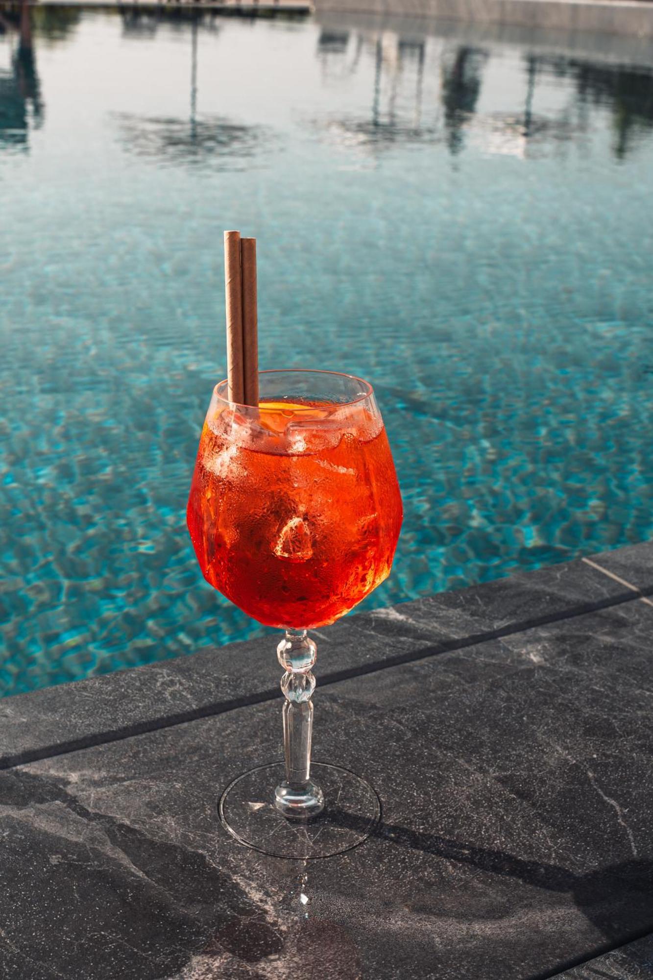 Mk Hotel Tirana Rinas Ngoại thất bức ảnh A glass of Aperol Spritz